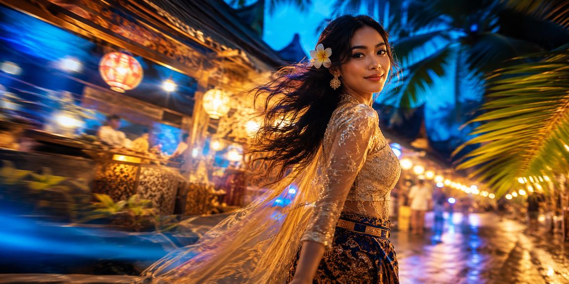 Suasana hiburan dan casino malam di pasar malam Vietnam yang meriah